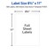 Avery Full-Sheet Printable Shipping Labels, 8.5" x 11" Customizable Stickers, White, 500 Blank Mailing Labels for Laser Printers (91201)